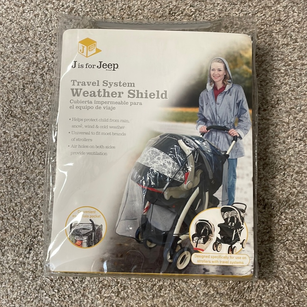NWT Jeep Travel System Weather Shield Stroller Rain Cover